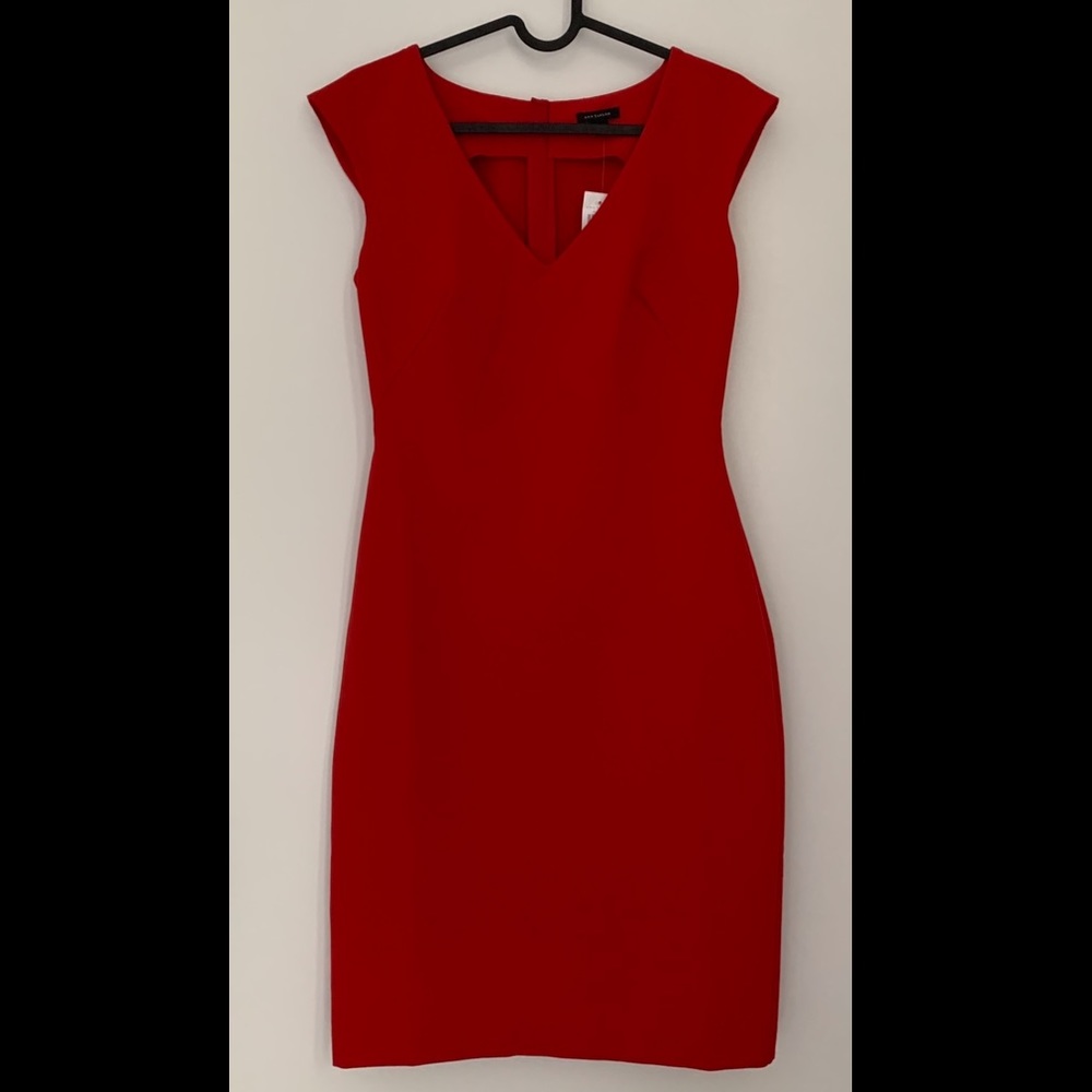 NWT Ann Taylor Red Work Business Dress Sz 0